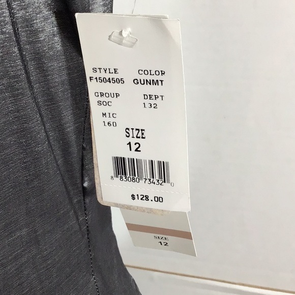 LF Leslie Fay silver gray beaded date dress 12 NWT - Picture 6 of 13